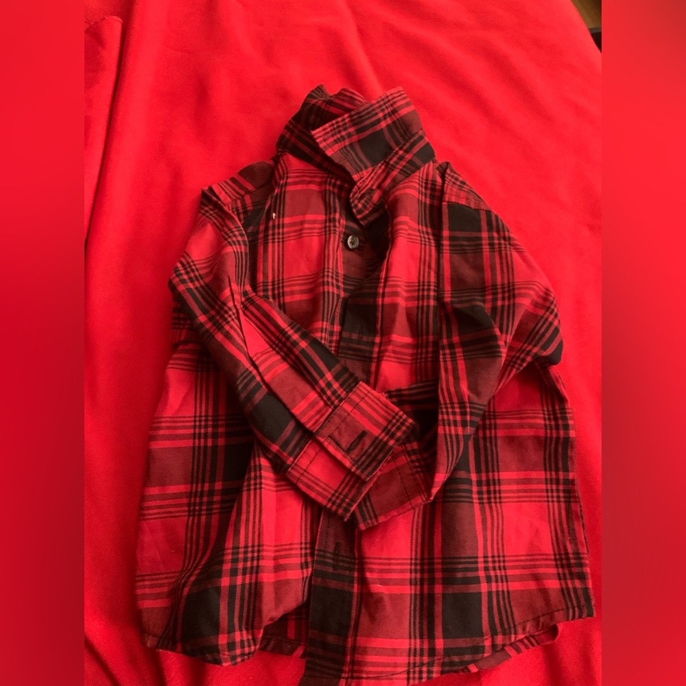Toddle/children’s lumberjack button down collard shirt by “Special Edition”.